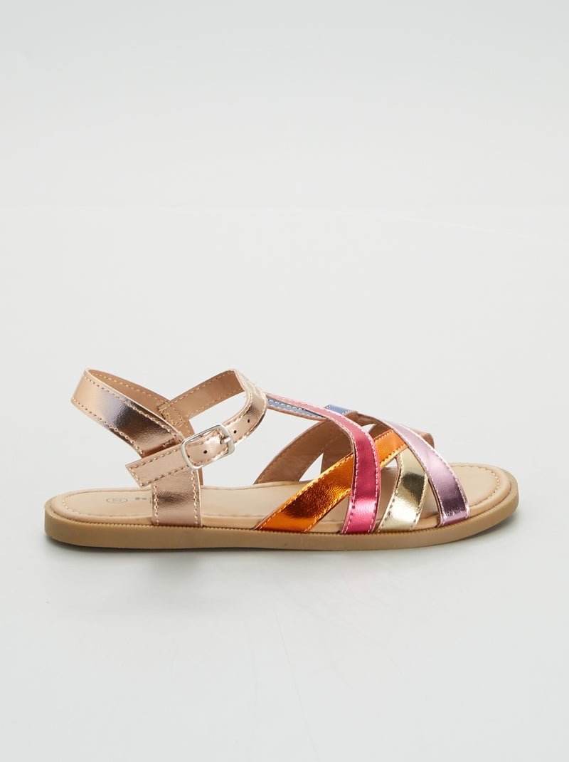 Sandales multicolores Rose - Kiabi