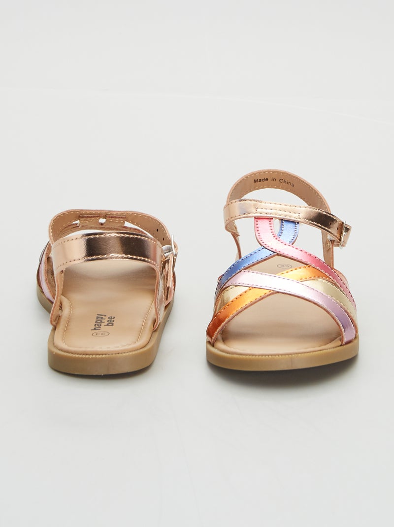 Sandales multicolores Rose - Kiabi