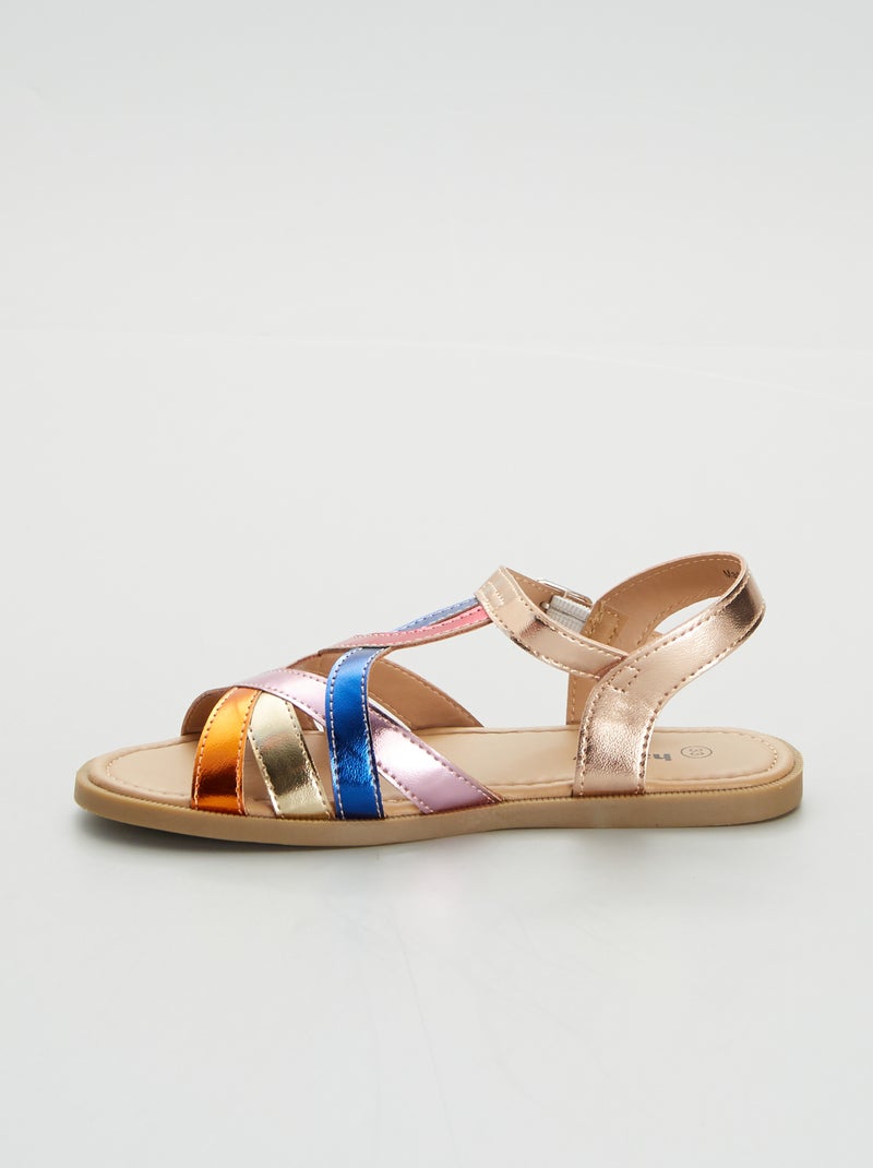 Sandales multicolores Rose - Kiabi