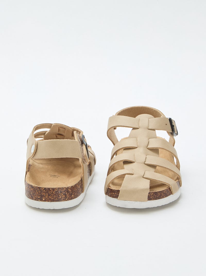 Sandales multilanières forme méduse Beige - Kiabi
