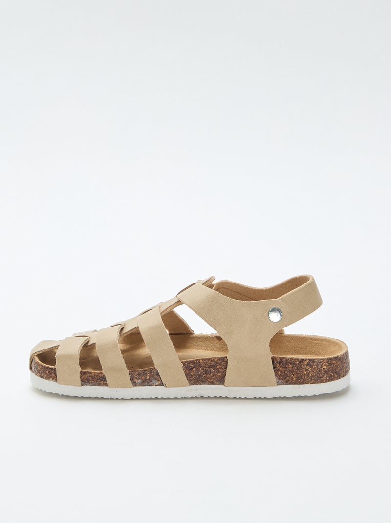 Sandales multilanières forme méduse Beige - Kiabi