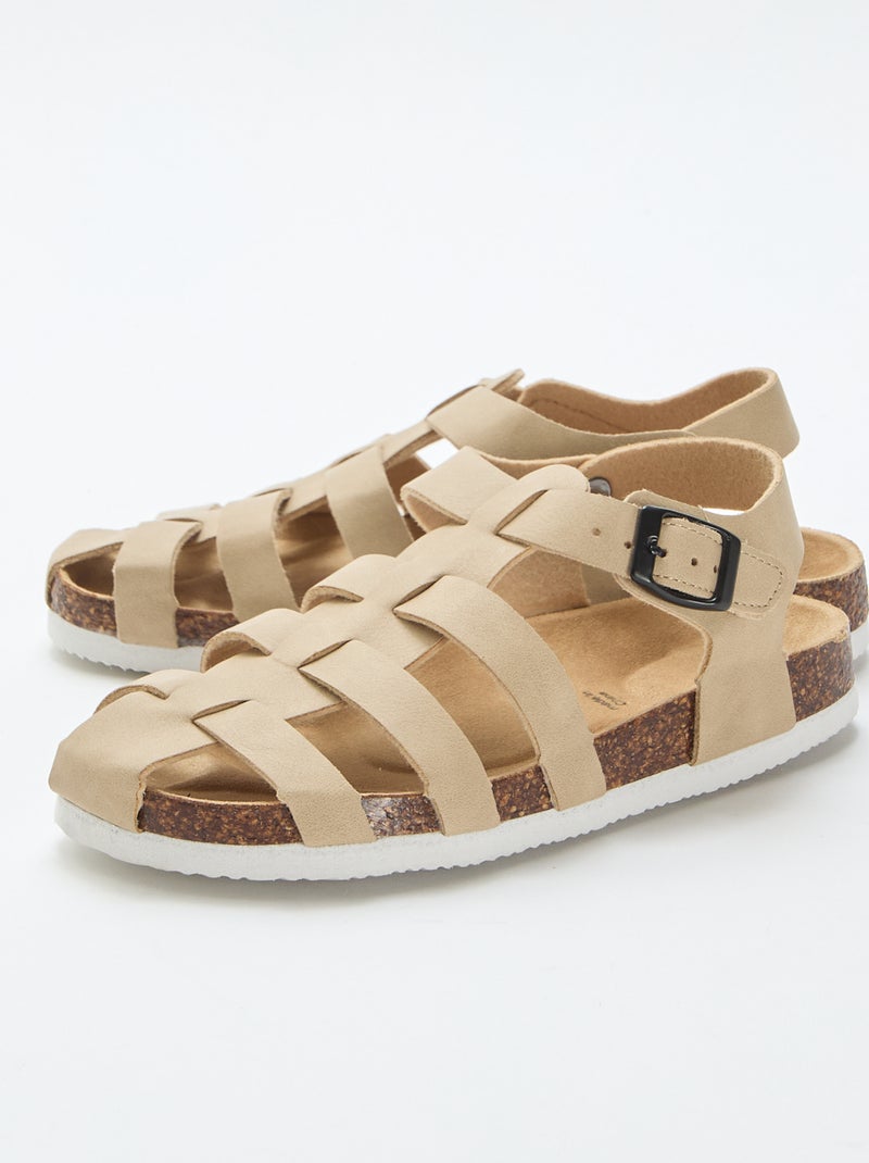 Sandales multilanières forme méduse Beige - Kiabi