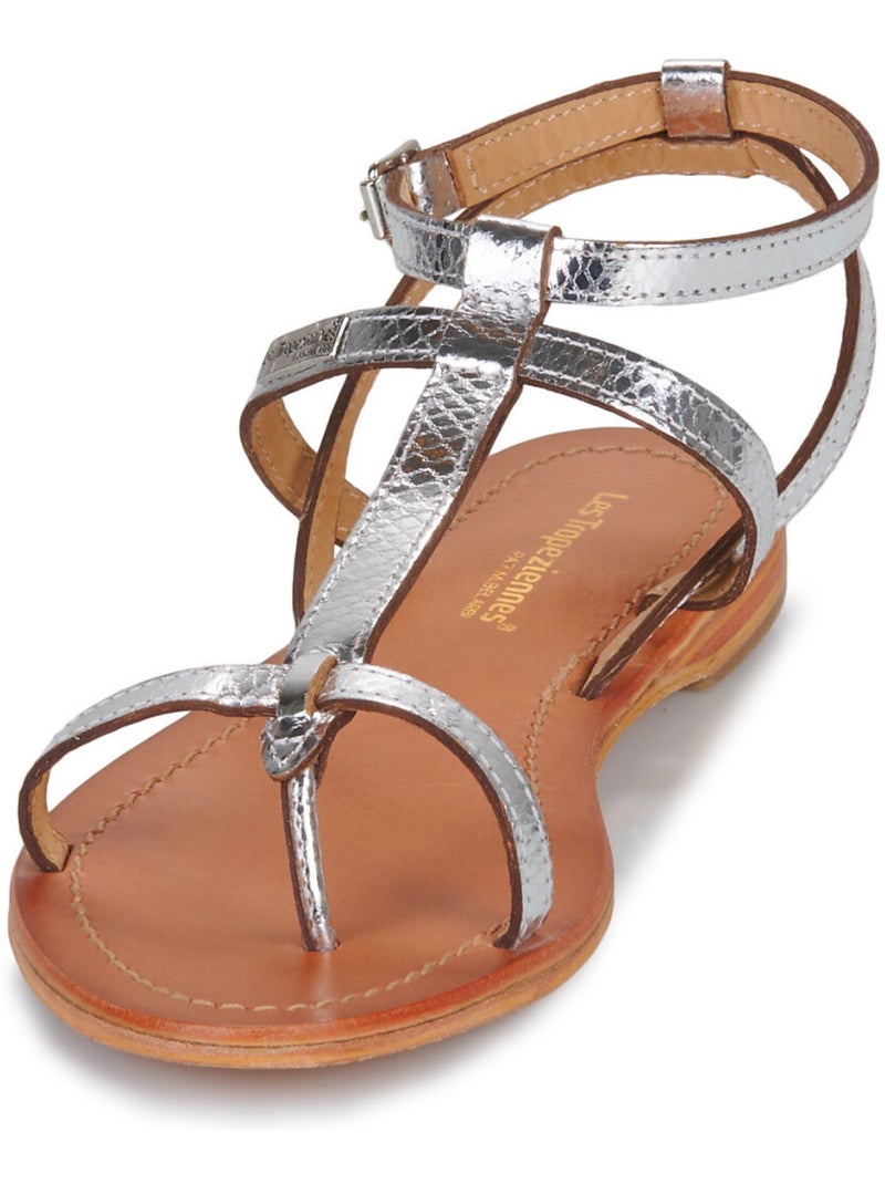 Sandales / Nue Pieds en Cuir les Tropeziennes Argent - Kiabi