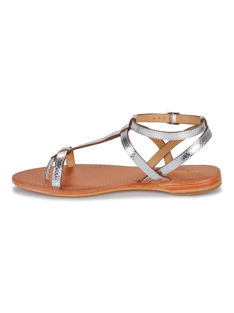 Sandales / Nue Pieds en Cuir les Tropeziennes Argent - Kiabi