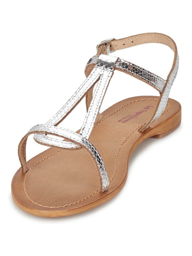 Sandales / Nue Pieds en Cuir les Tropeziennes Argent - Kiabi