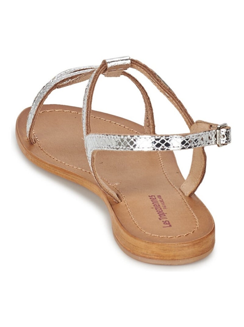 Sandales / Nue Pieds en Cuir les Tropeziennes Argent - Kiabi