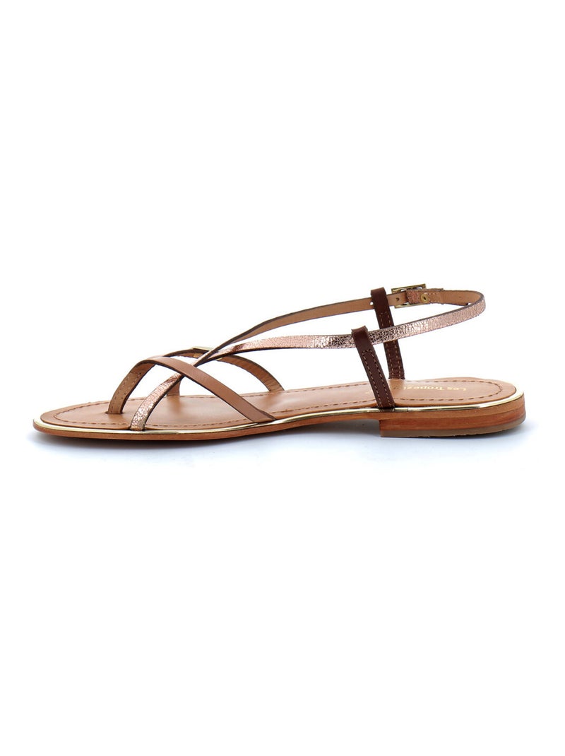 Sandales / Nue Pieds en Cuir les Tropeziennes Beige - Kiabi