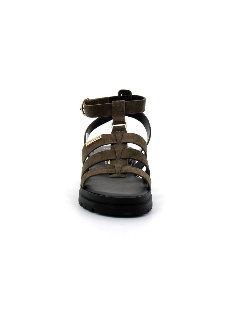 Sandales / Nue Pieds en Cuir les Tropeziennes Kaki - Kiabi