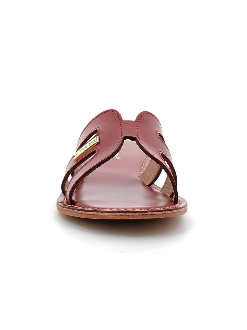 Sandales / Nue Pieds en Cuir les Tropeziennes Rouge - Kiabi