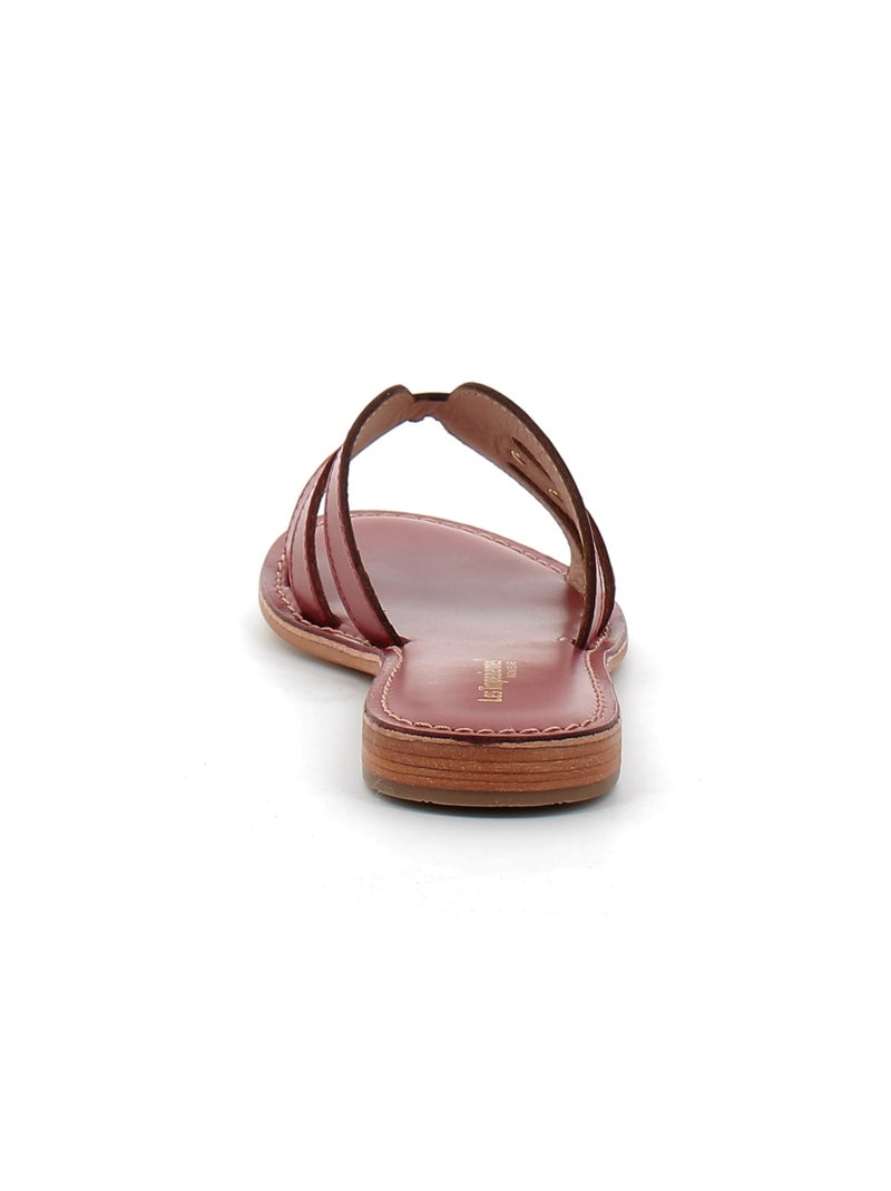 Sandales / Nue Pieds en Cuir les Tropeziennes Rouge - Kiabi