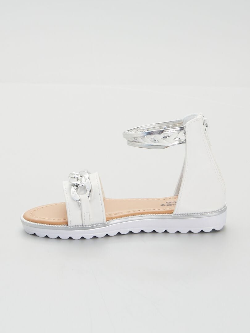 Chaussures à Talons Kelly Katie - Bout Ouvert Argenté Scintillant, Taille US 8.5