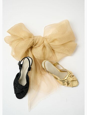 Sandales ouvertes fines brides à talons cuir