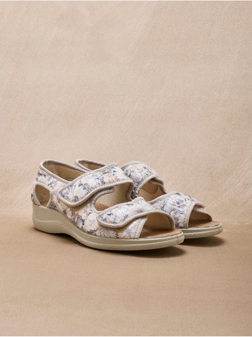 Sandales ouverture totale scratchs - PEDICONFORT - Kiabi