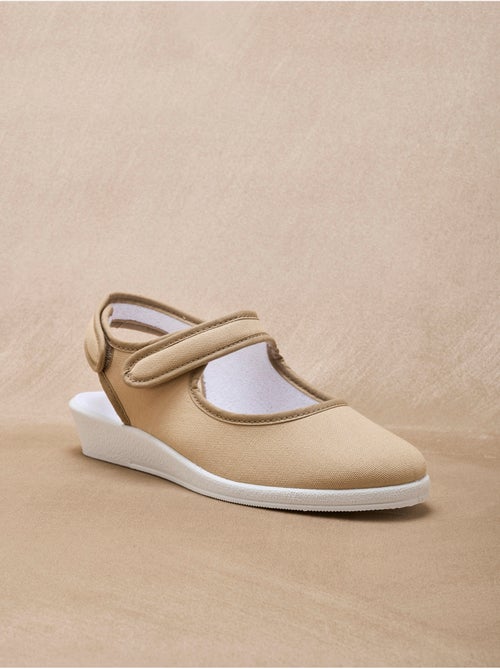 Sandales ouverture totale textile - PEDICONFORT - Kiabi