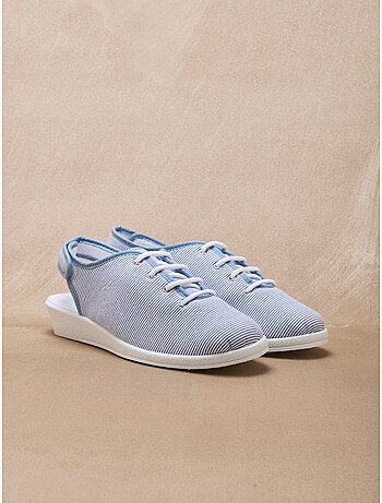 Sandales ouverture totale toile - PEDICONFORT