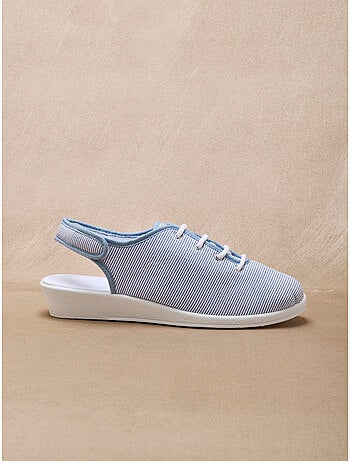 Sandales ouverture totale toile - PEDICONFORT