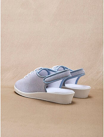 Sandales ouverture totale toile - PEDICONFORT