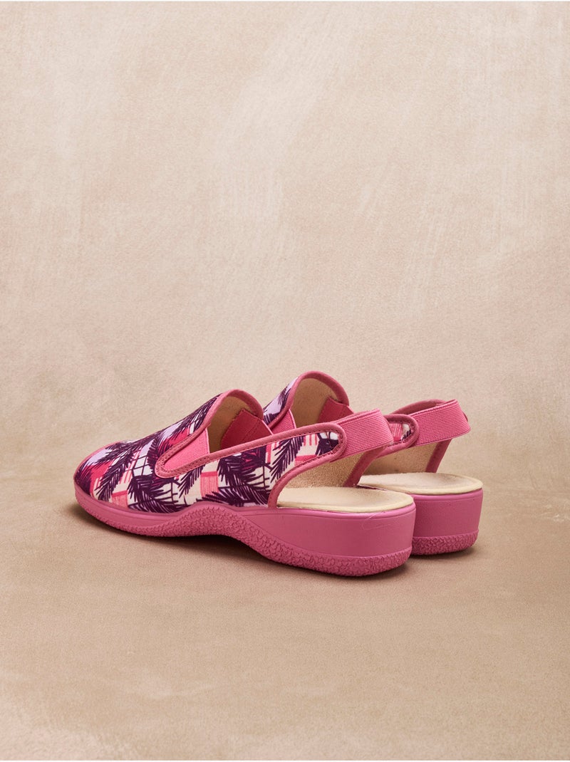 Sandales pantoufles élastiquées - PEDICONFORT Rose/Multicolore - Kiabi
