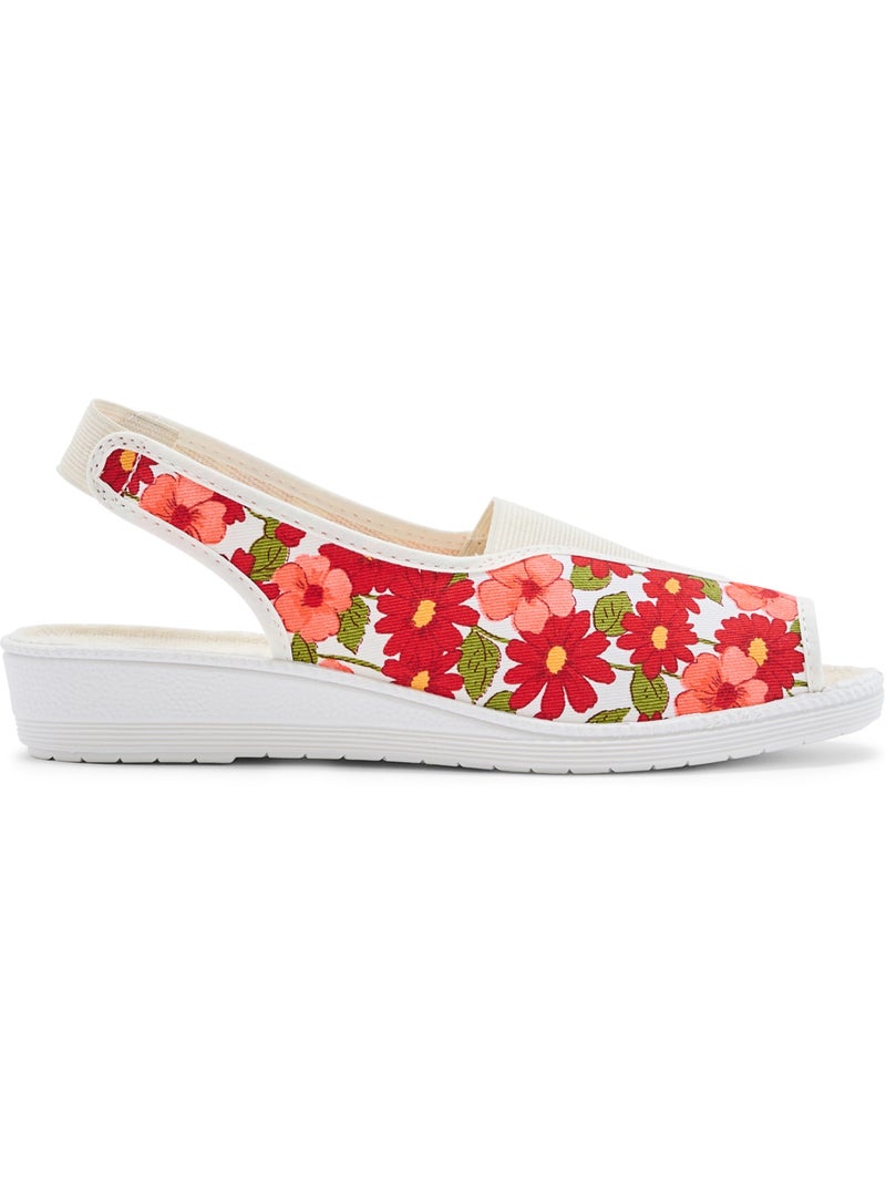 Sandales pantoufles textile - PEDICONFORT Rouge - Kiabi