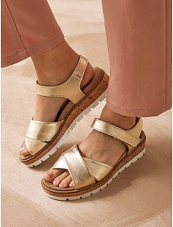 Sandales patte scratch semelle amovible - PEDICONFORT
