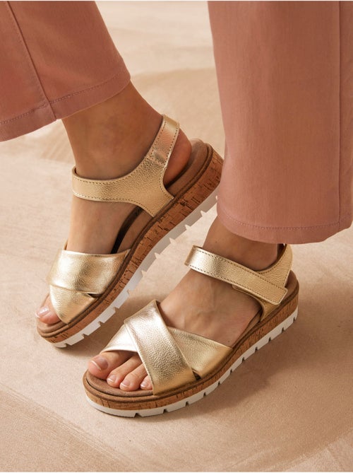 Sandales patte scratch semelle amovible - PEDICONFORT - Kiabi