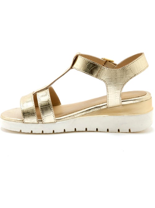 Sandales patte scratch sous boucle - PEDICONFORT - Kiabi