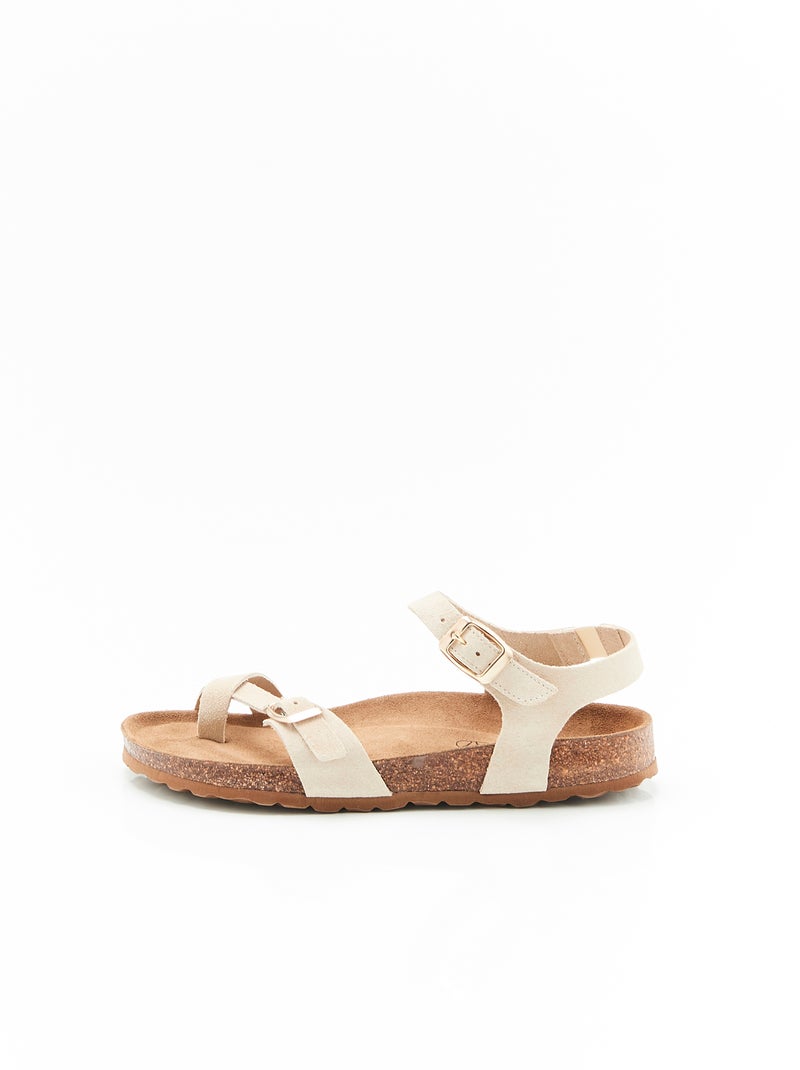 Sandales Piedical avec passe-doigt - Damart Beige sable - Kiabi
