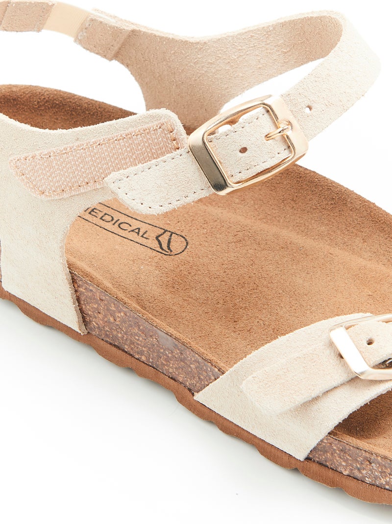 Sandales Piedical avec passe-doigt - Damart Beige sable - Kiabi