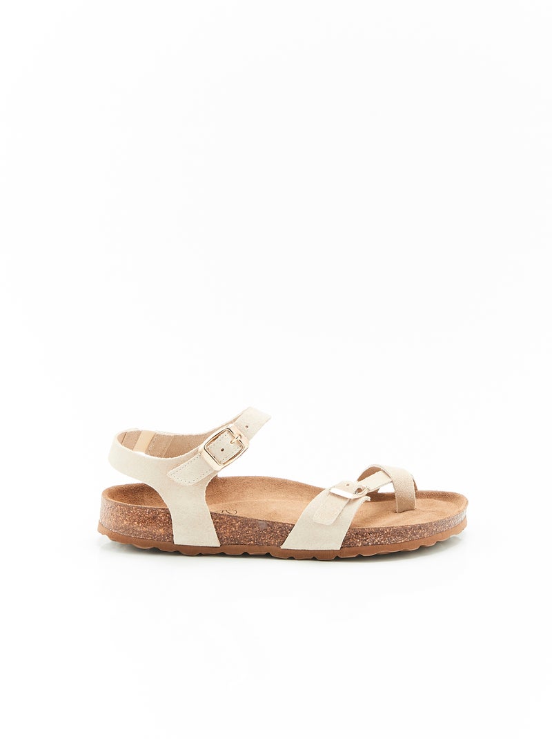 Sandales Piedical avec passe-doigt - Damart Beige sable - Kiabi
