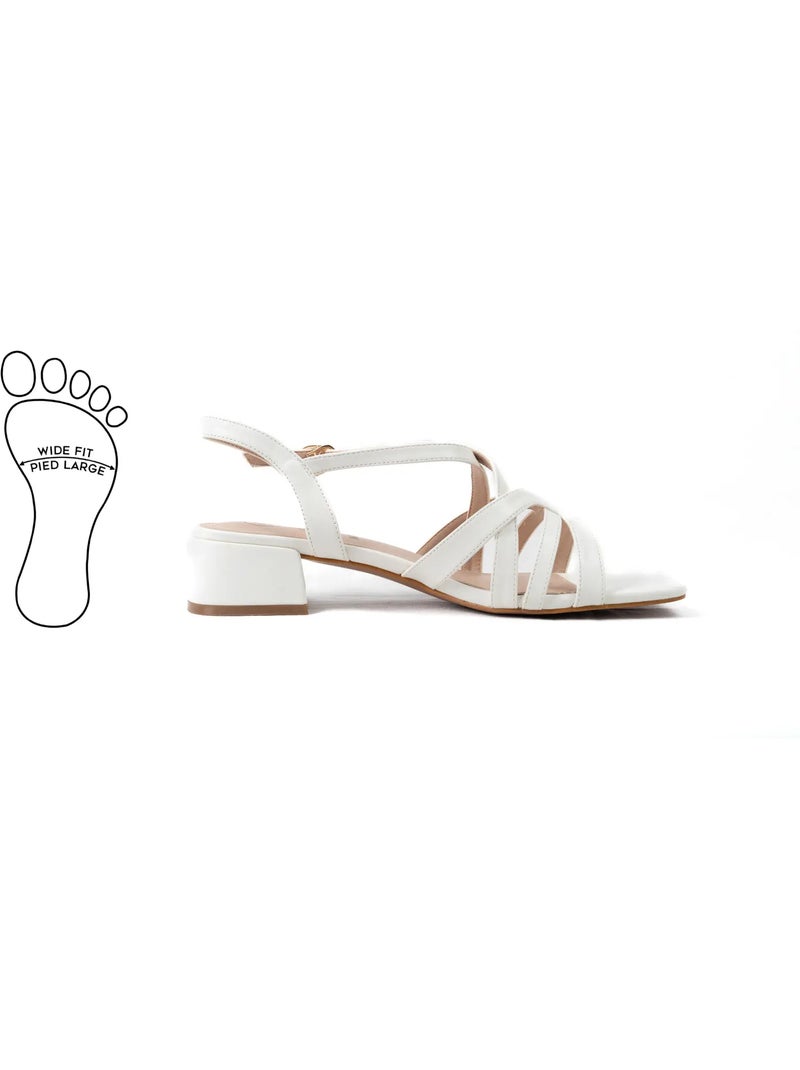 Sandales pieds larges h - eva Blanc - Kiabi