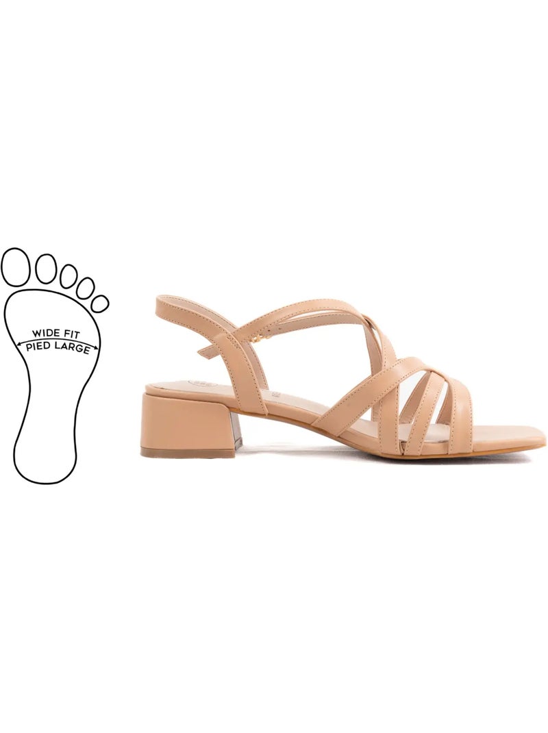 Sandales pieds larges h - eva Camel - Kiabi