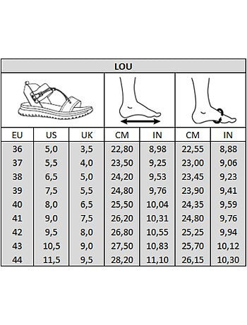 Sandales pieds larges h - lou