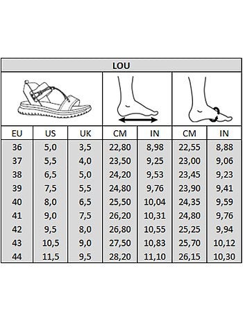 Sandales pieds larges H - Modèle Lou