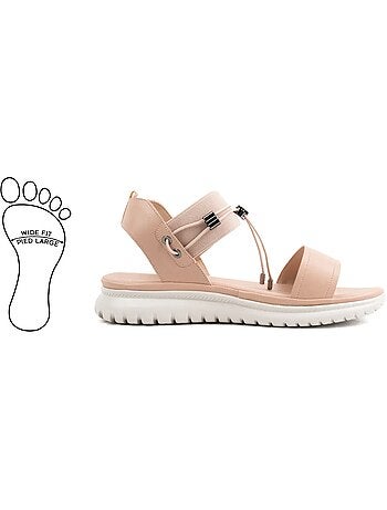 Sandales pieds larges H - Modèle Lou