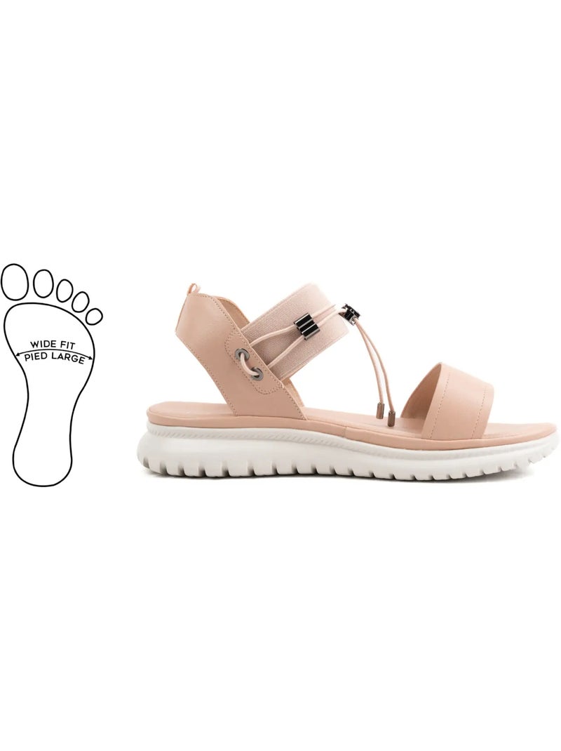 Sandales pieds larges H - Modèle Lou Rose - Kiabi