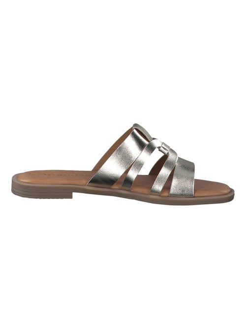 Sandales Plate Cuir Tamaris - Kiabi