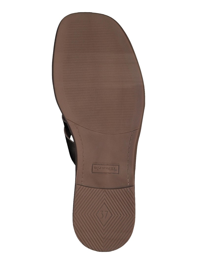 Sandales Plate Cuir Tamaris Doré/or - Kiabi
