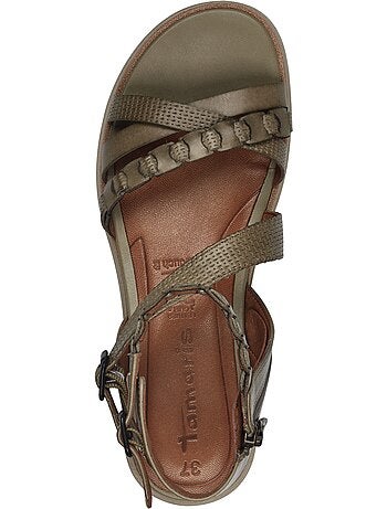 Sandales Plate Cuir Tamaris