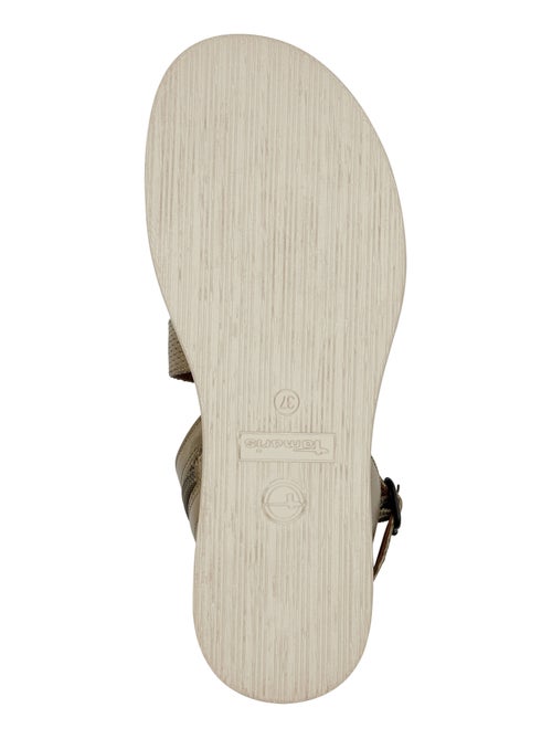 Sandales Plate Cuir Tamaris - Kiabi