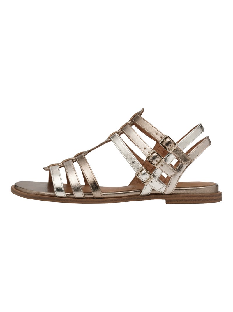 Sandales Plates à Brides Tamaris Bronze - Kiabi