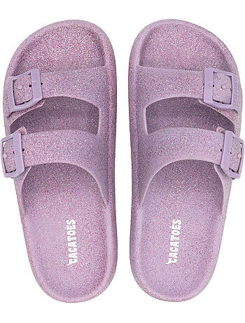 Sandales plates à paillette enfant jessy glitter