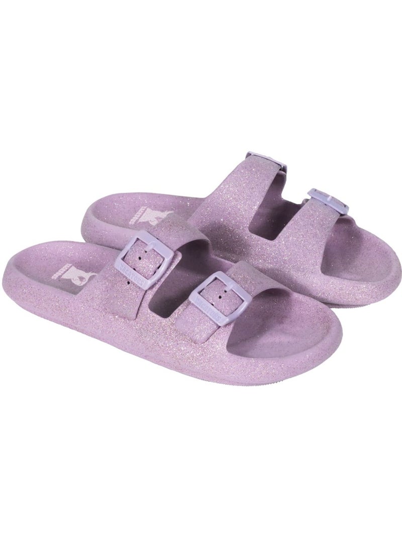 Sandales plates à paillette Enfant Lavande - Kiabi