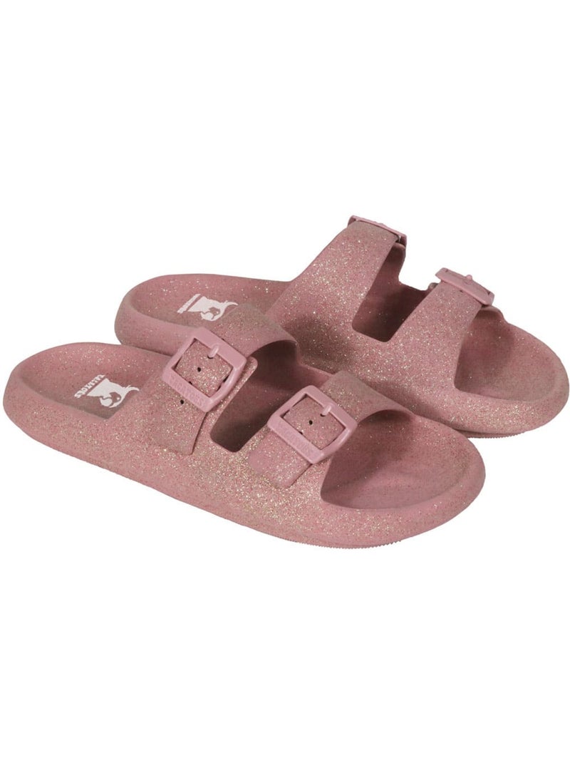 Sandales plates à paillette Enfant Rose - Kiabi