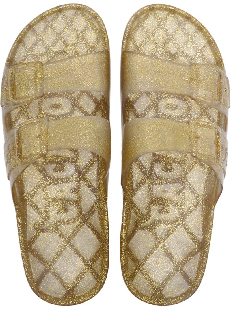 Sandales plates à paillette femme anjo glitter Or - Kiabi