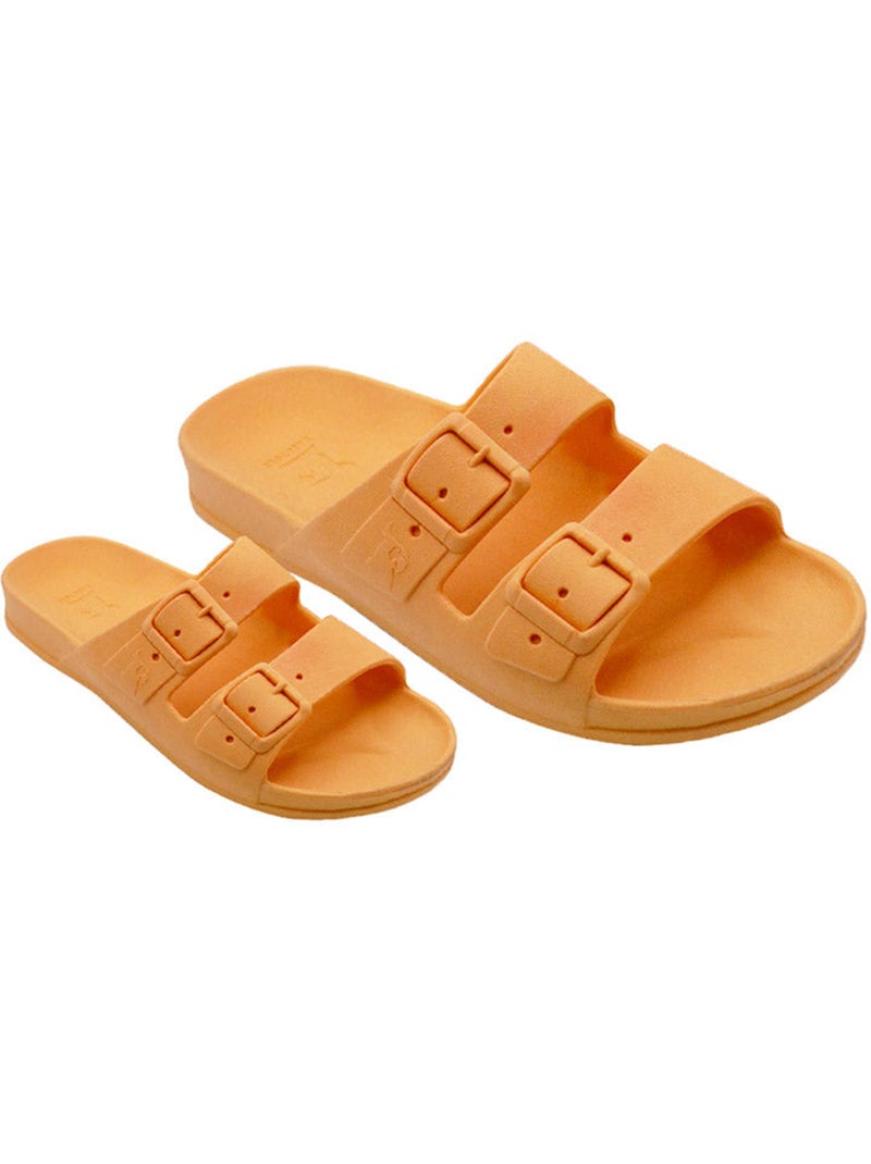 Sandales plates Adulte Abricot - Kiabi