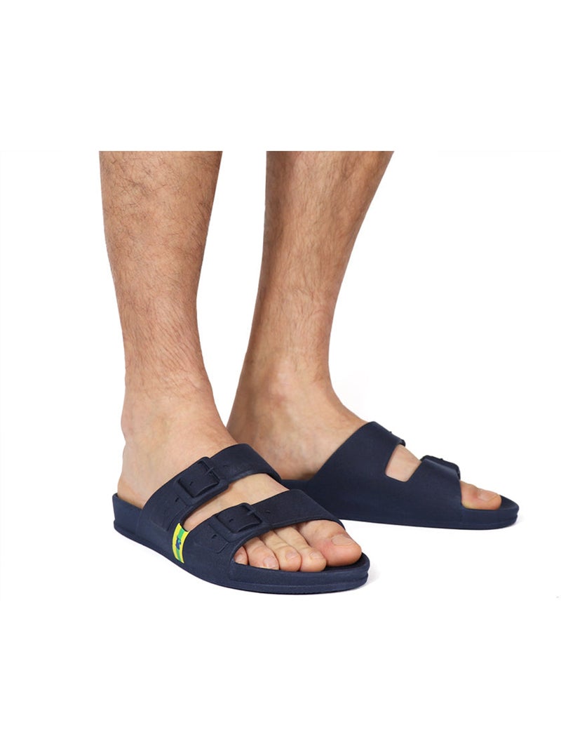 Sandales plates Adulte Bleu marine - Kiabi