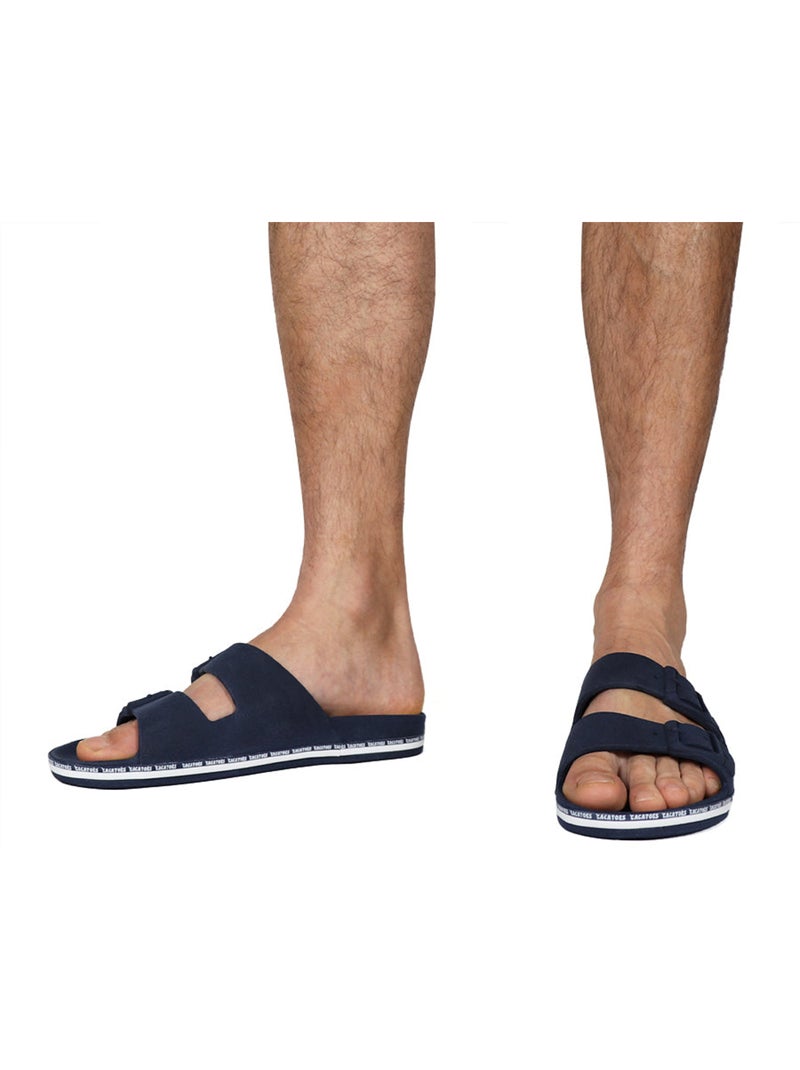 Sandales plates Adulte Bleu marine - Kiabi