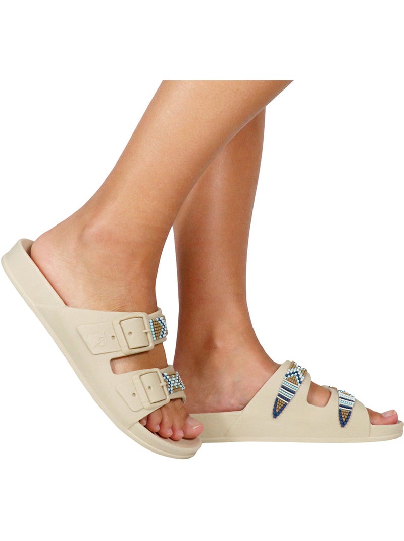 Sandales plates Adulte Craie - Kiabi