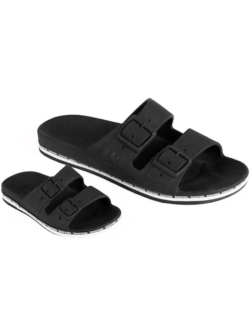 Sandales plates adulte cravo Noir Noir - Kiabi
