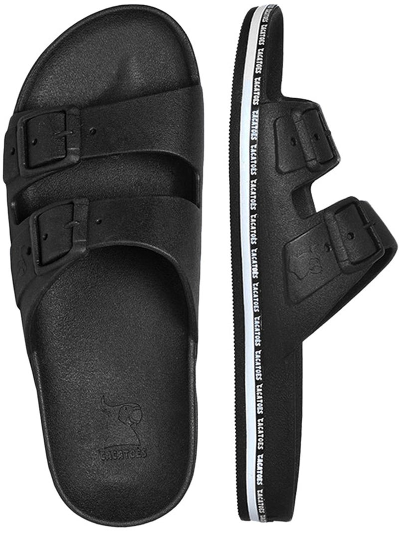 Sandales plates Adulte CRAVO Noir - Kiabi